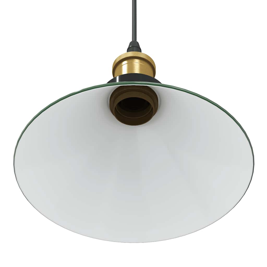 Pendellampe høydejusterbar E27 glans grønn Ø 22 cm metall