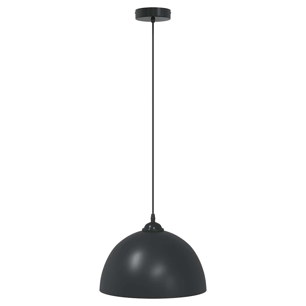 Pendellamper 2 stk høydejusterbar E27 svart Ø 30 cm metall