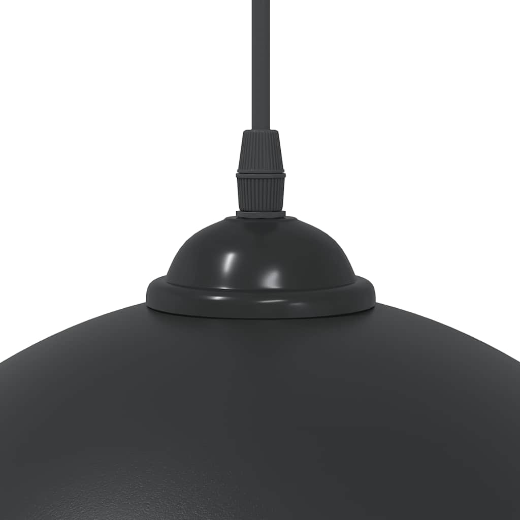 Pendellamper 2 stk høydejusterbar E27 svart Ø 30 cm metall