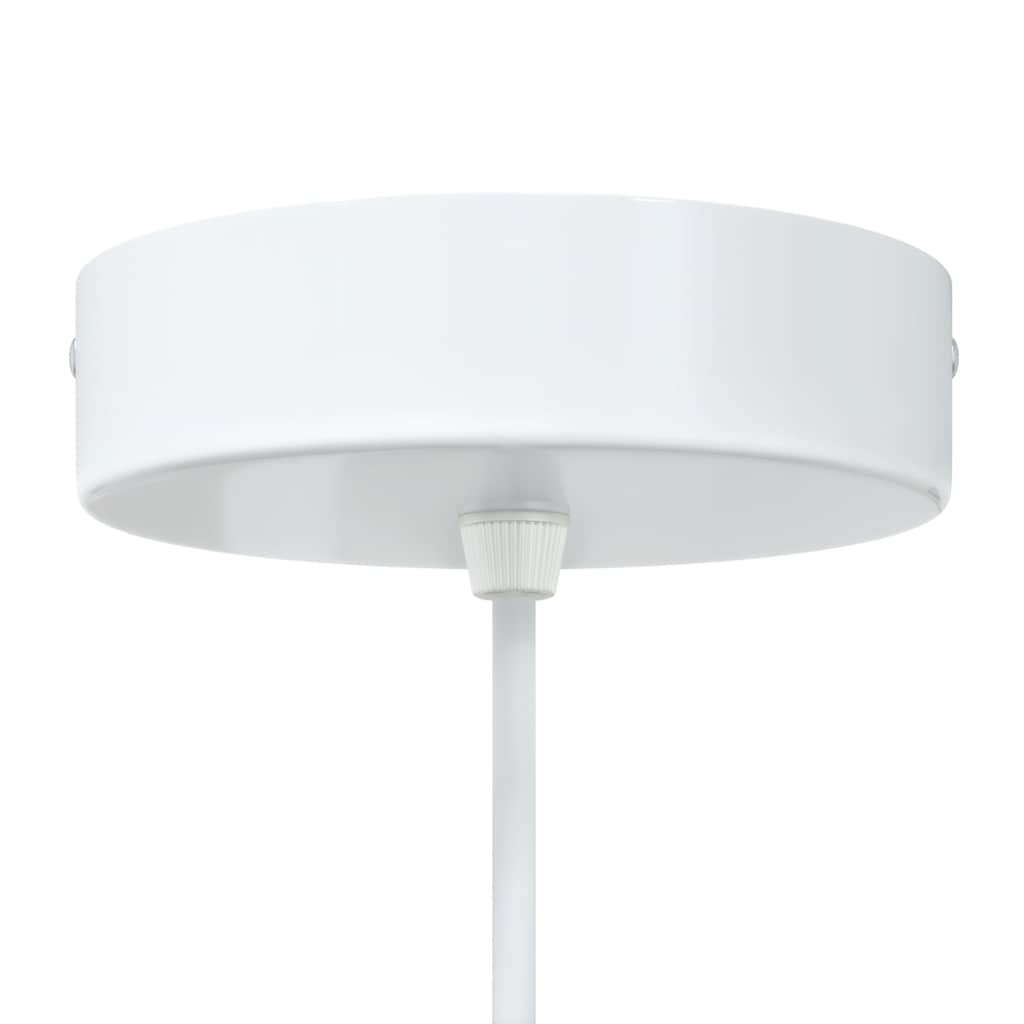 Pendellamper 2 stk høydejusterbar E27 hvit Ø 30 cm metall