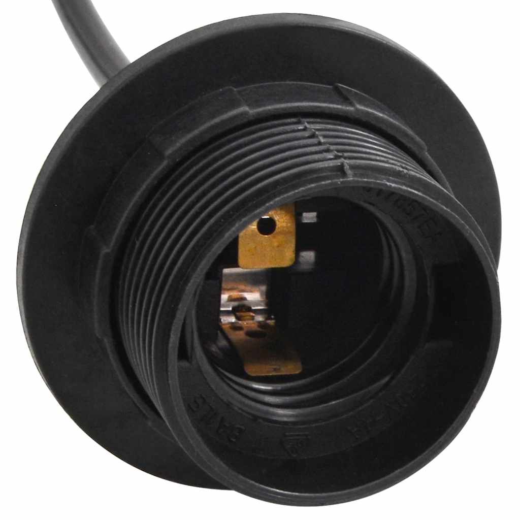 Pendellampe med 3 lampeholdere E27 svart metal