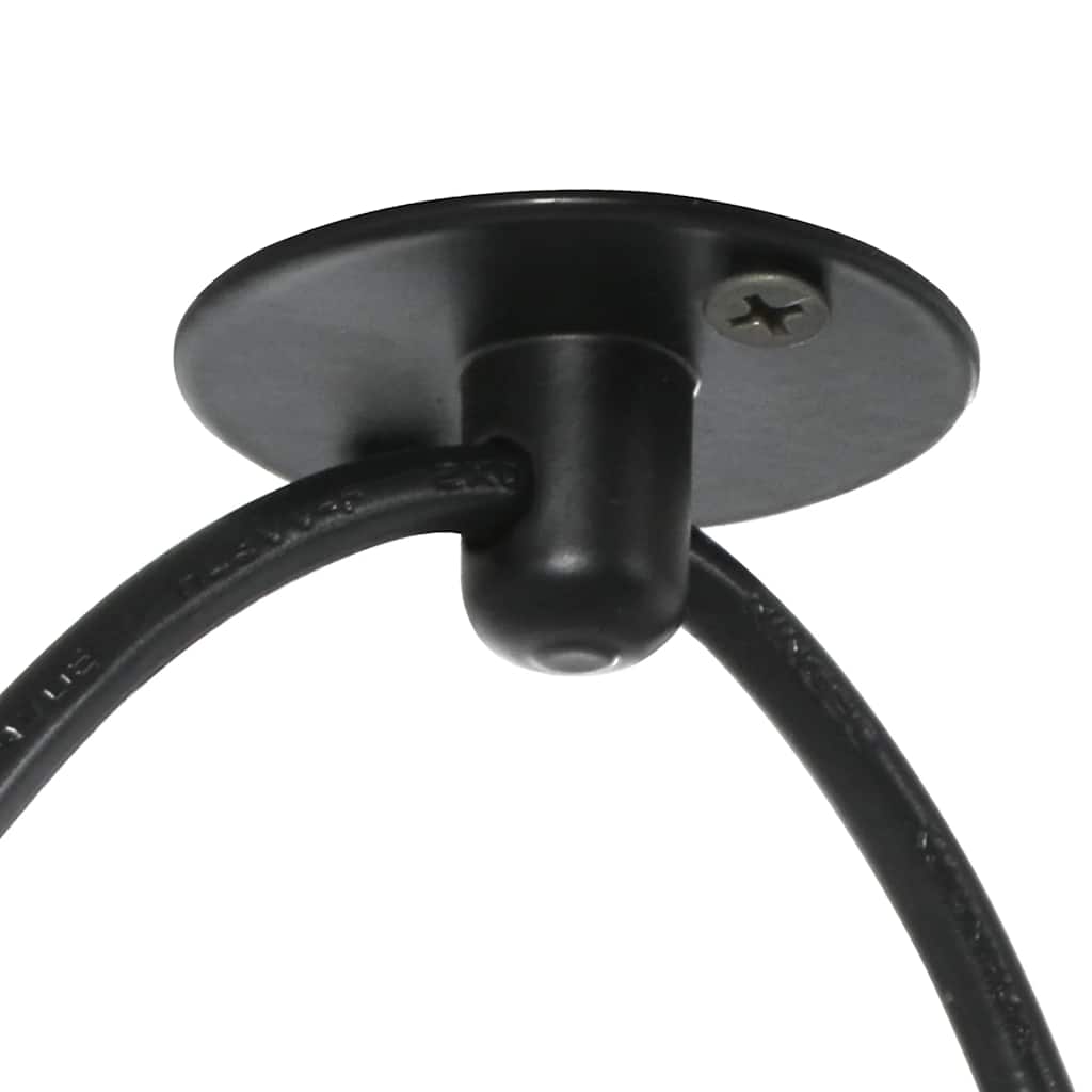 Pendellampe med 5 lampeholdere E27 svart metal