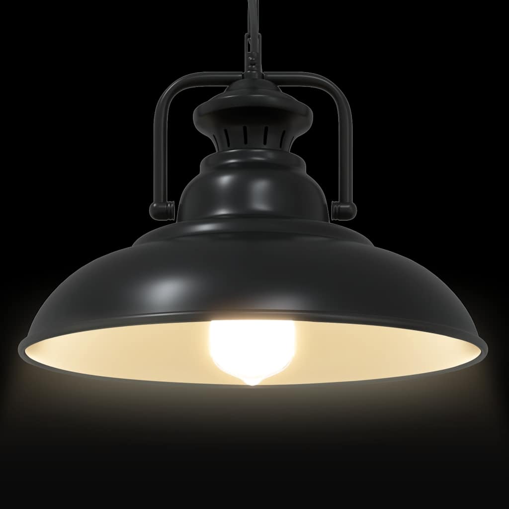 Pendellampe E27 svart Ø 31 cm jern
