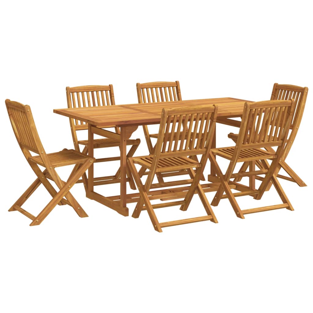 Hagespisegruppe 7 deler 180x90x75 cm heltre akasie