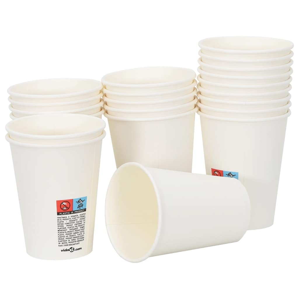 Papir kaffekopper 1000 stk 12oz 300 ml hvit