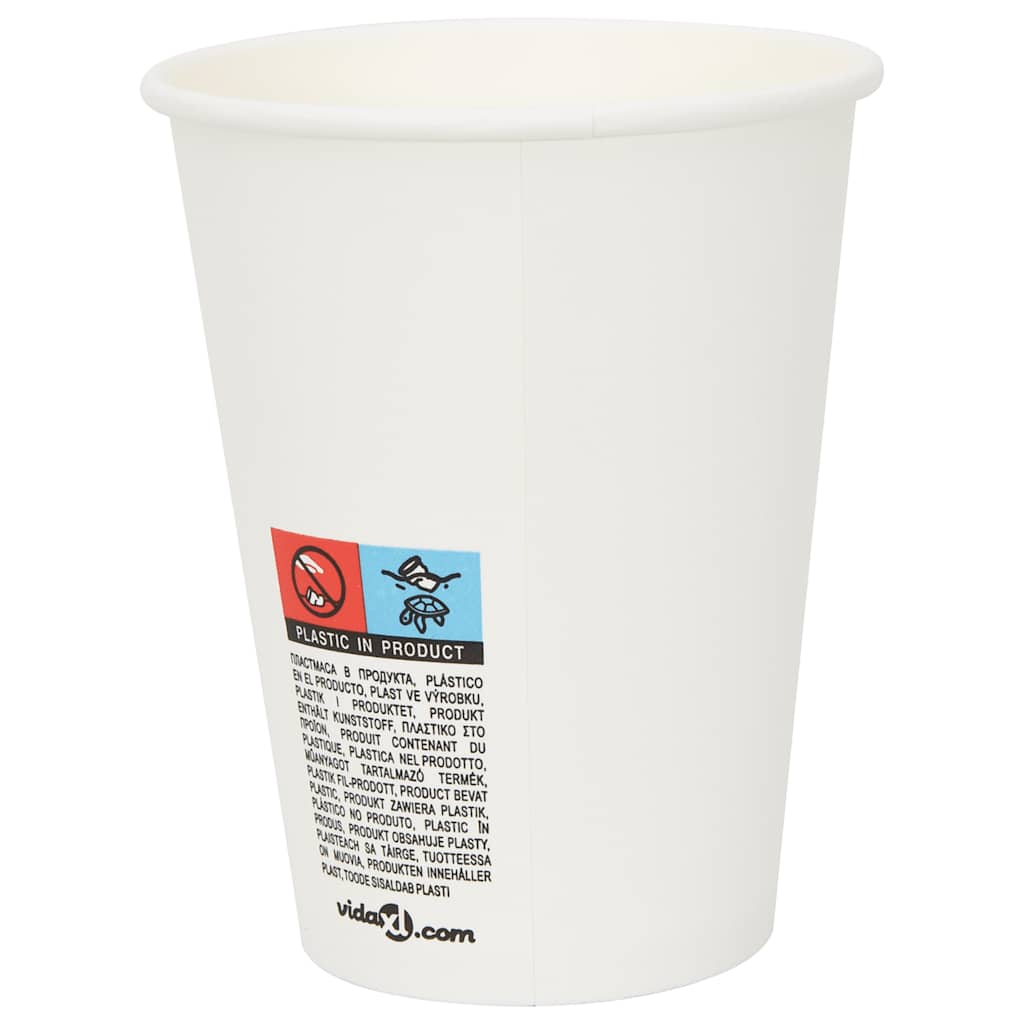 Papir kaffekopper 1000 stk 12oz 300 ml hvit