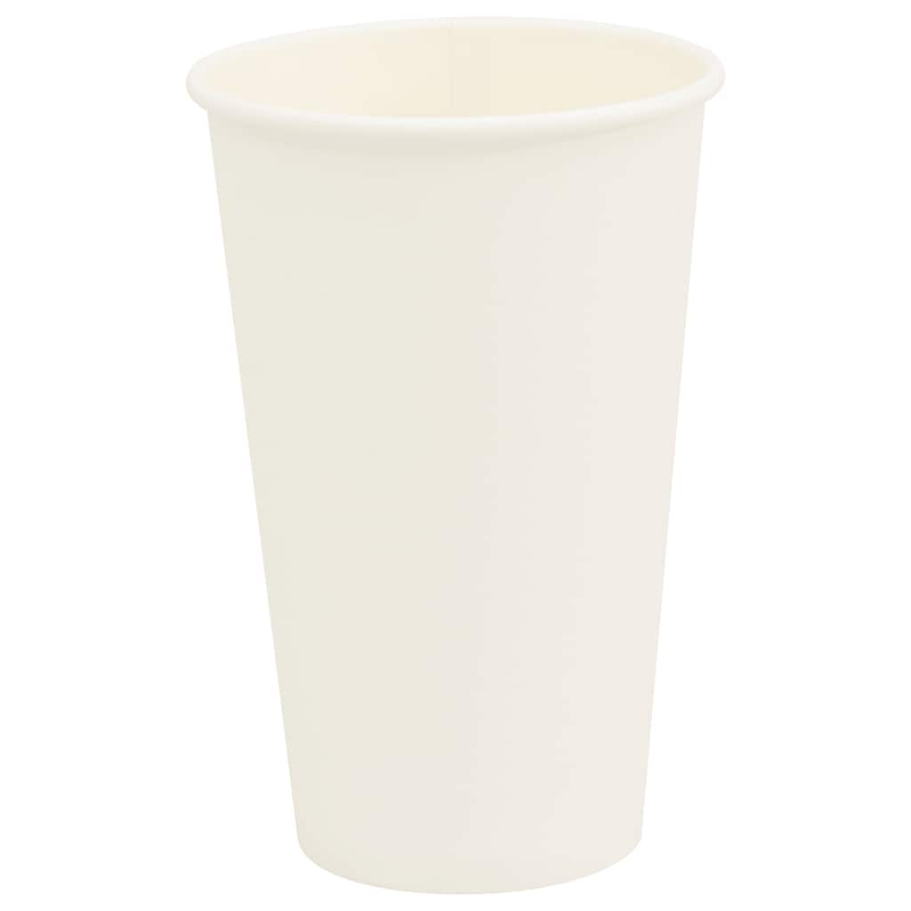 Papir kaffekopper 1000 stk 16oz 400 ml hvit