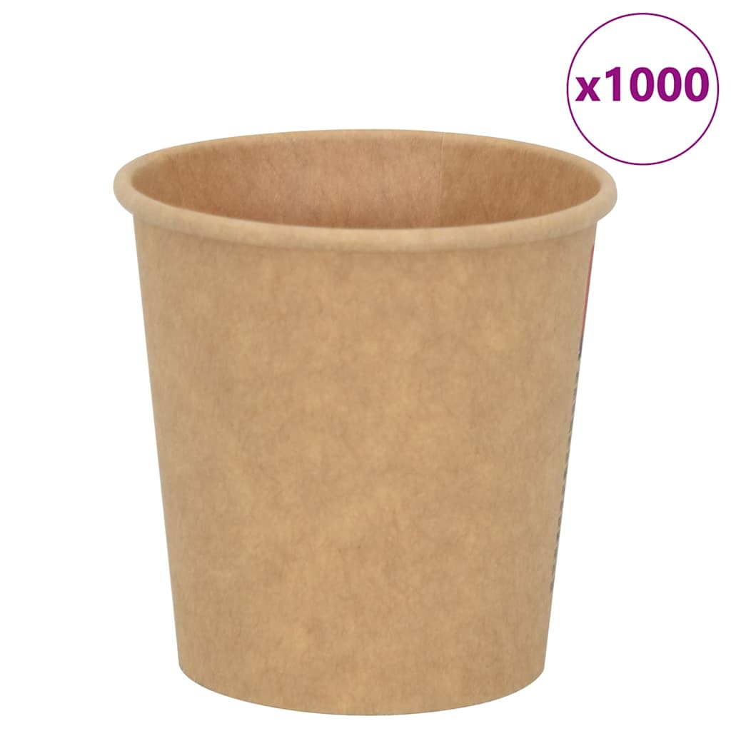 Papir kaffekopper 1000 stk 4oz 100 ml brun