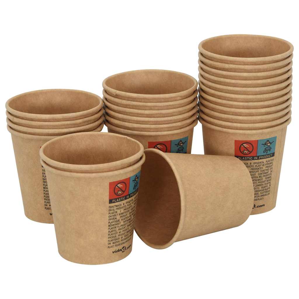 Papir kaffekopper 1000 stk 4oz 100 ml brun
