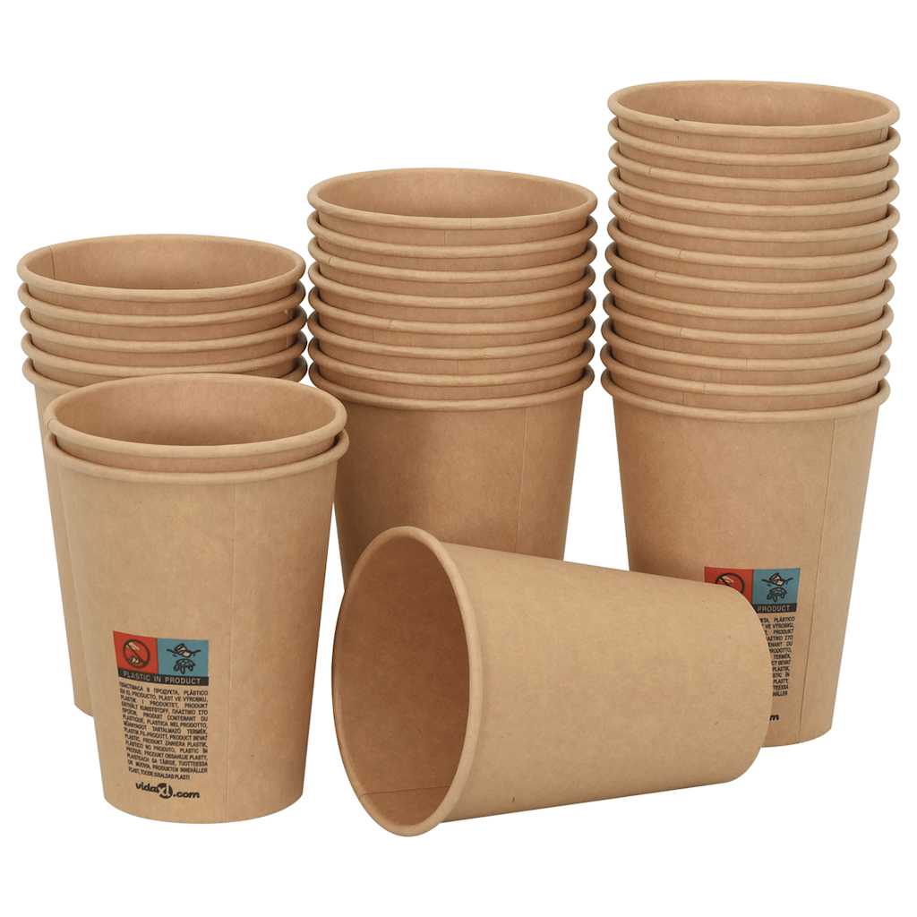 Papir kaffekopper 1000 stk 12oz 300 ml brun