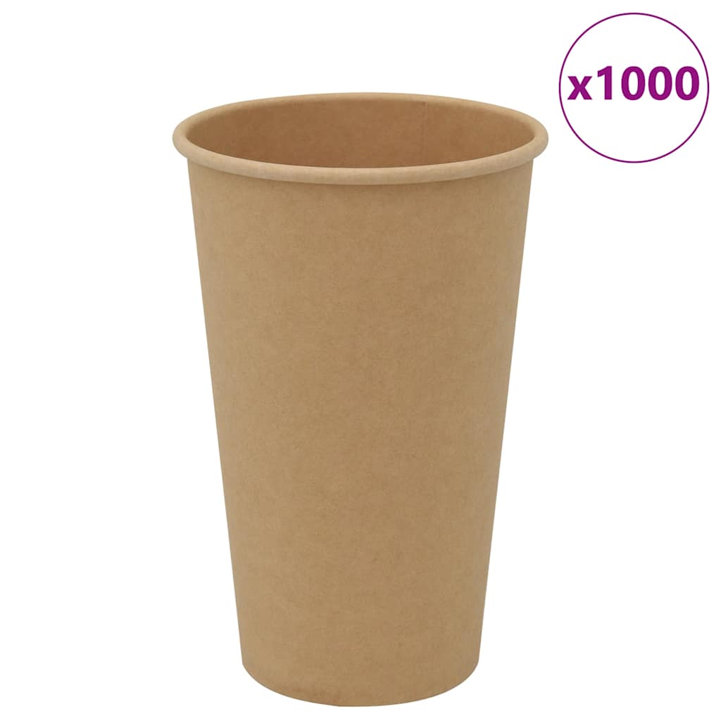 Papir kaffekopper 1000 stk 16oz 400 ml brun
