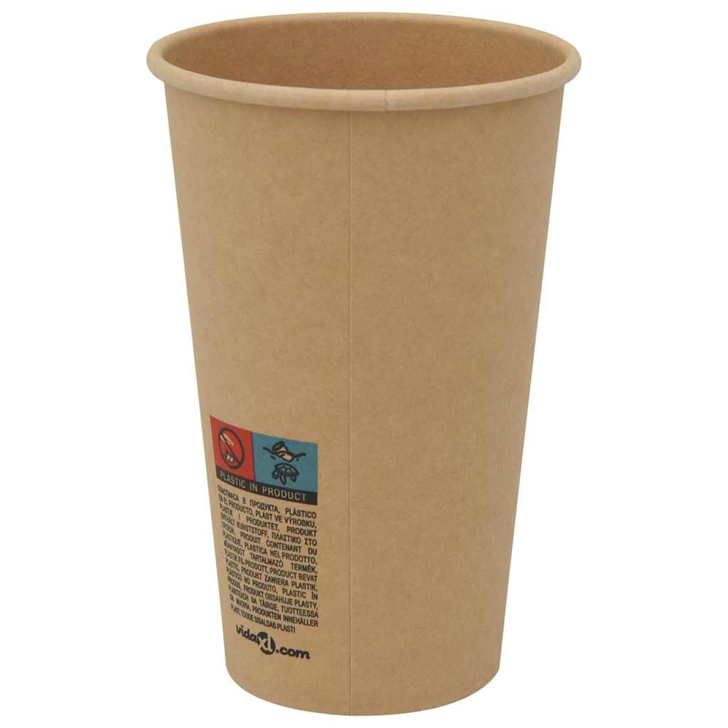 Papir kaffekopper 1000 stk 16oz 400 ml brun