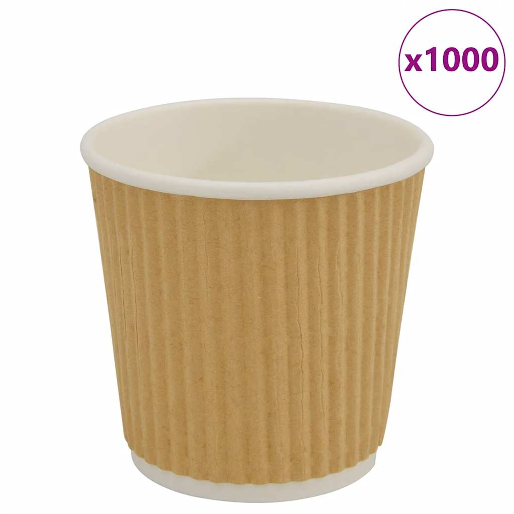 Papir kaffekopper 1000 stk 4oz 100 ml brun