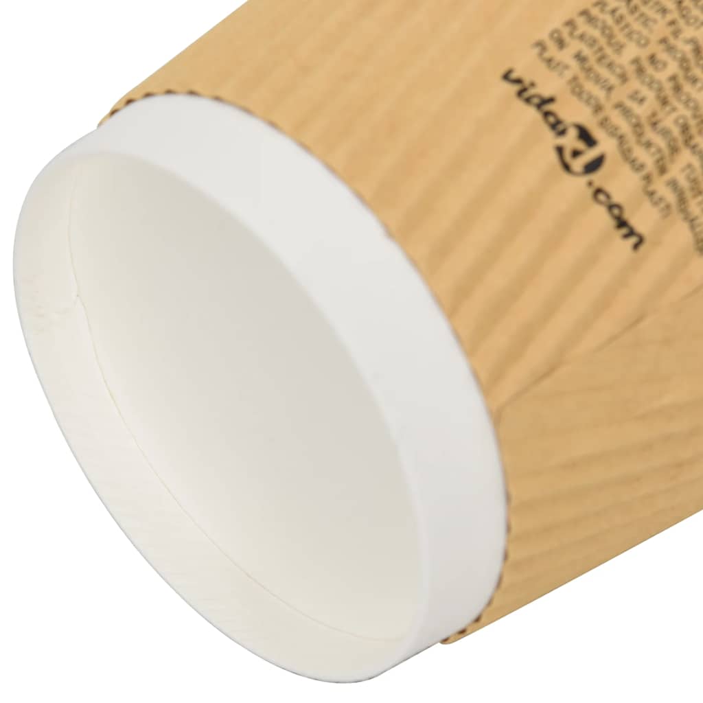 Papir kaffekopper 500 stk 12oz 300 ml brun vidaXL