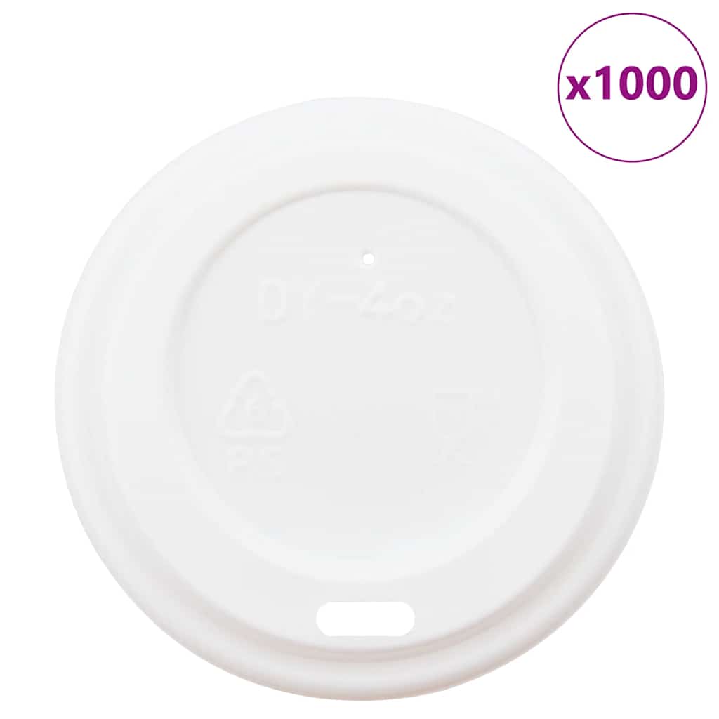 Papir kaffekopp lokk Ø60 mm 4oz 1000 stk hvit plast