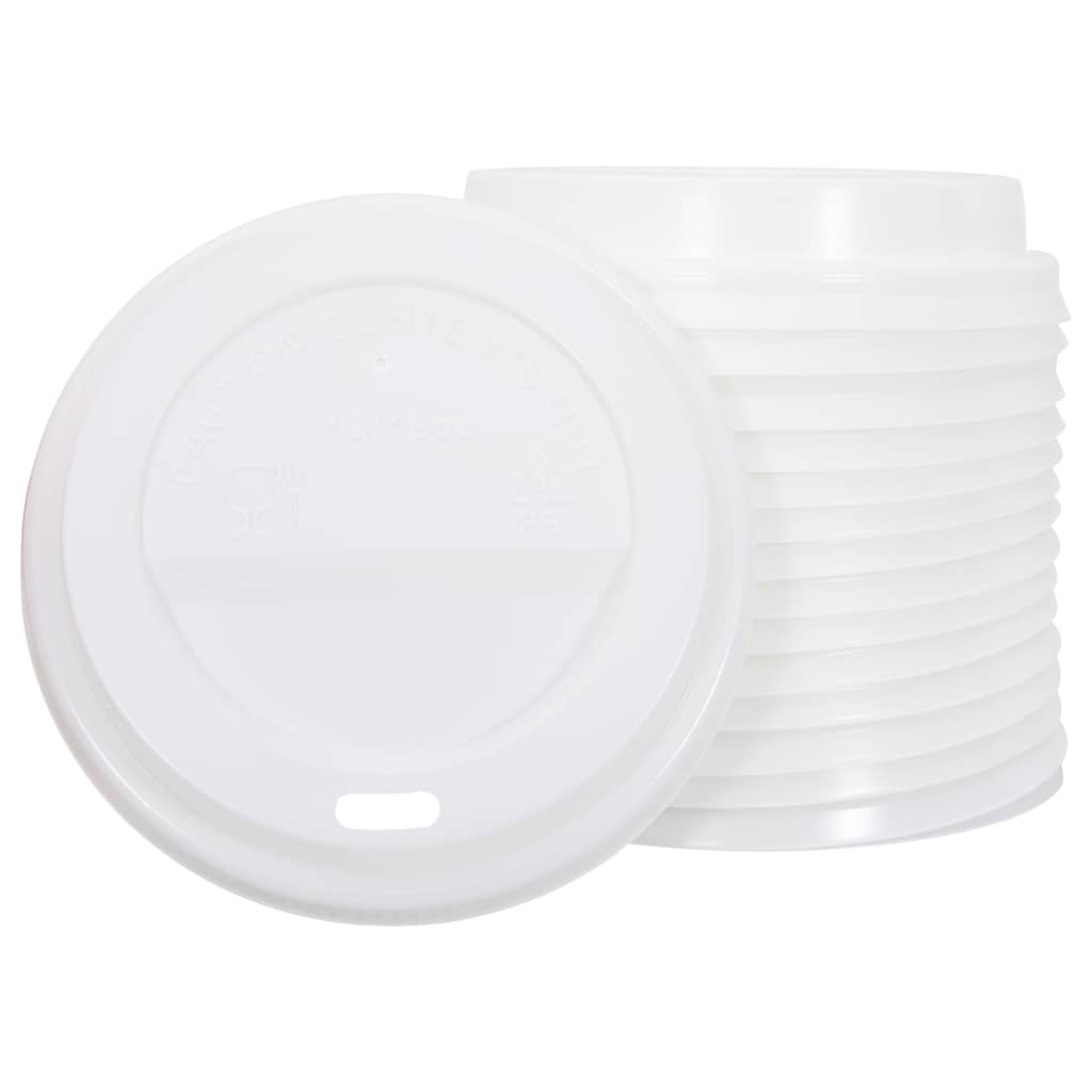 Papir kaffekopp lokk Ø90 mm 12oz og 16oz 1000 stk hvit plast