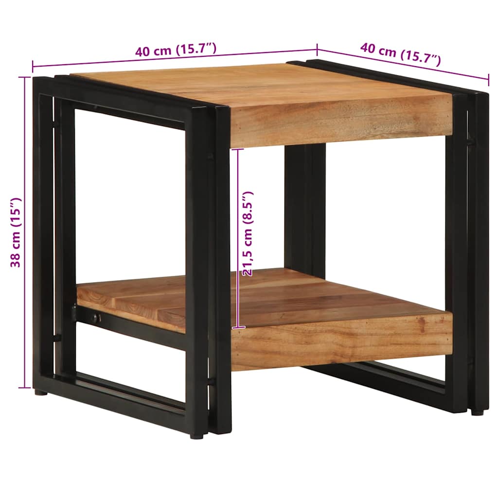 Kaffebord Brun 40 x 40 x 38 cm Solid akasietre