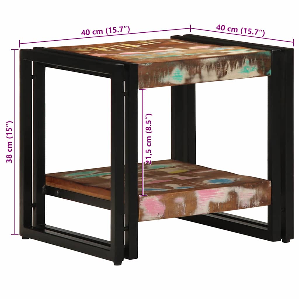 Kaffebord Flerfarget 40 x 40 x 38 cm Massiv Reclaim Tre
