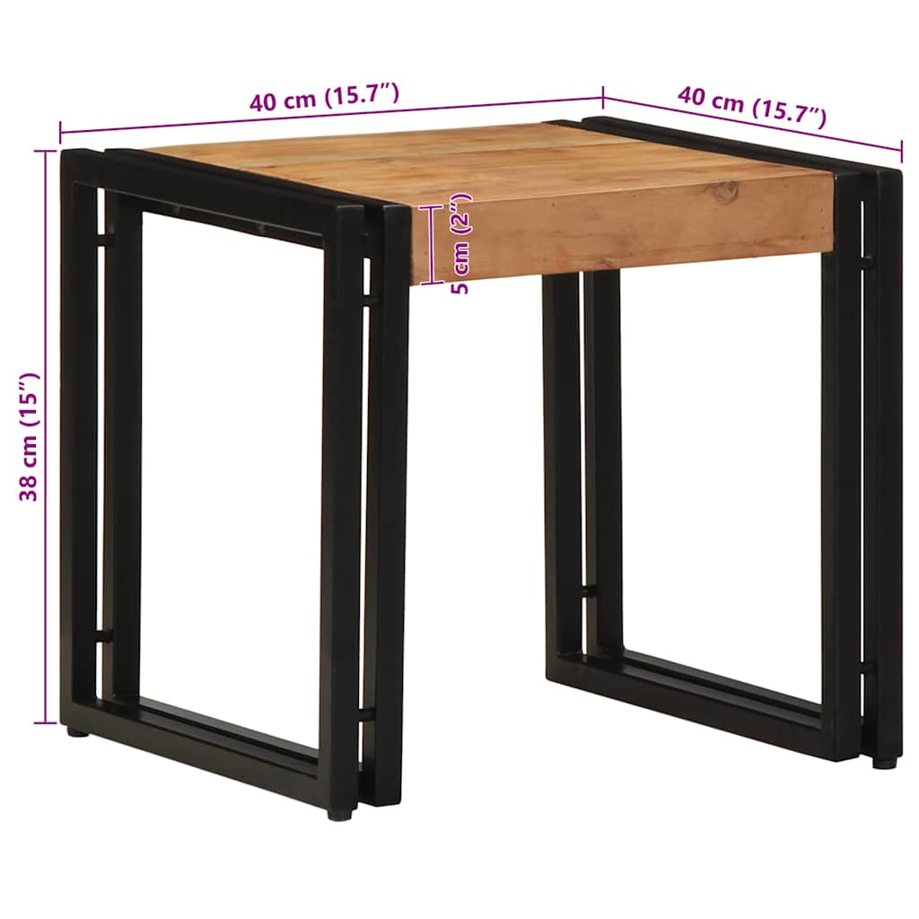 Kaffebord Brun 40 x 40 x 38 cm Solid akasietre