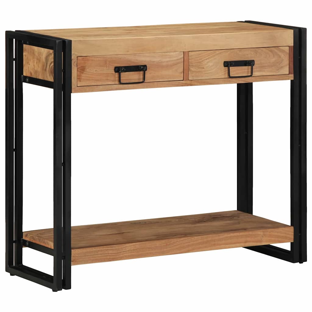 Konsollbord med skuff Brun 90 x 33 x 75 cm Solid akasietre