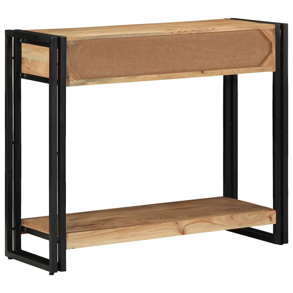 Konsollbord med skuff Brun 90 x 33 x 75 cm Solid akasietre
