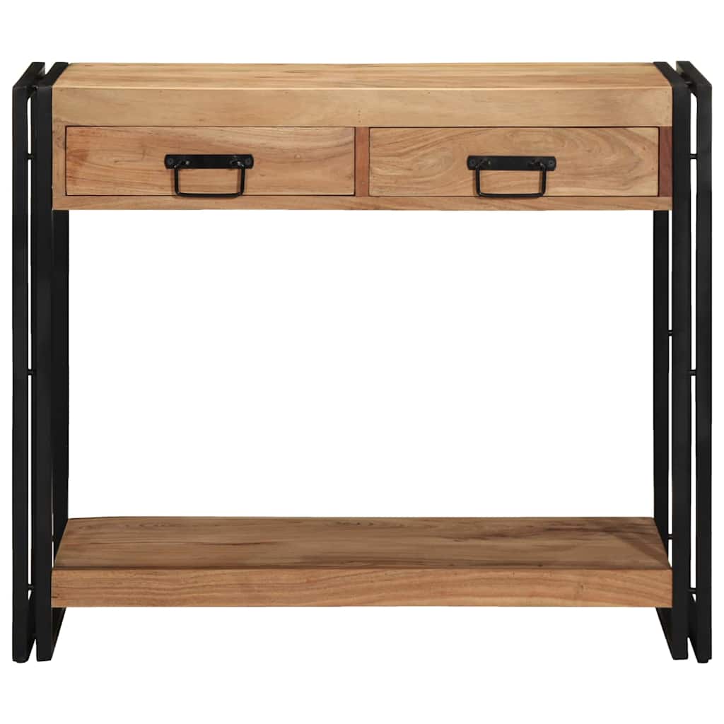 Konsollbord med skuff Brun 90 x 33 x 75 cm Solid akasietre