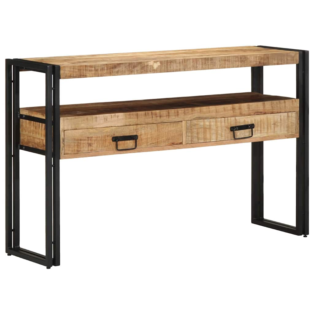 Konsollbord med skuff Brun 120 x 33 x 75 cm Massiv mango tre