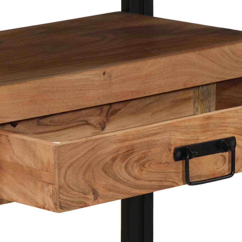 Konsollbord med skuff Brun 120 x 33 x 75 cm Solid akasietre