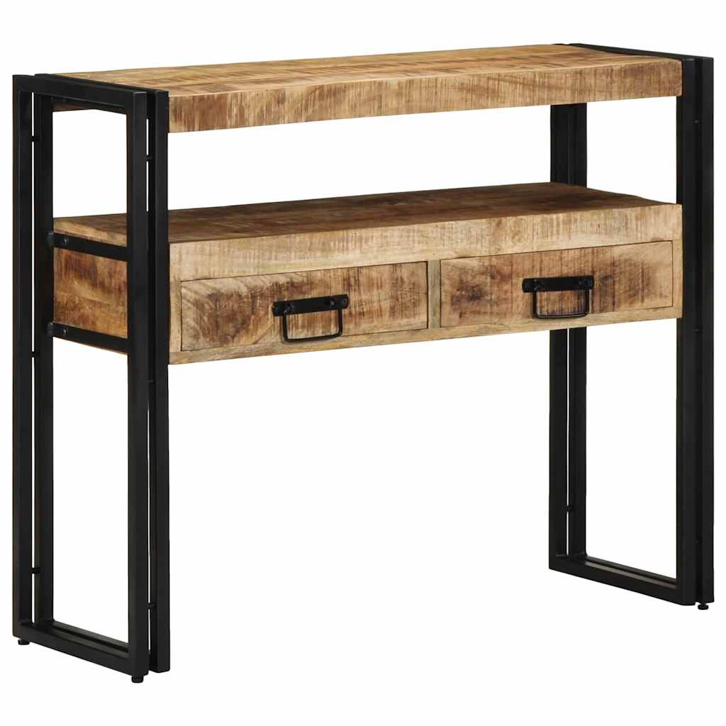 Konsollbord med skuff Brun 90 x 33 x 75 cm Massiv mango tre