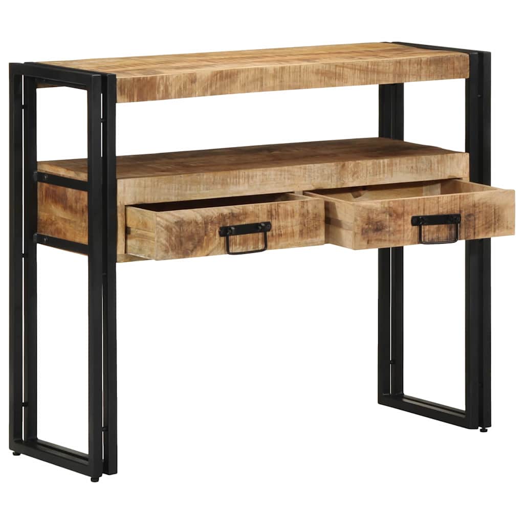 Konsollbord med skuff Brun 90 x 33 x 75 cm Massiv mango tre