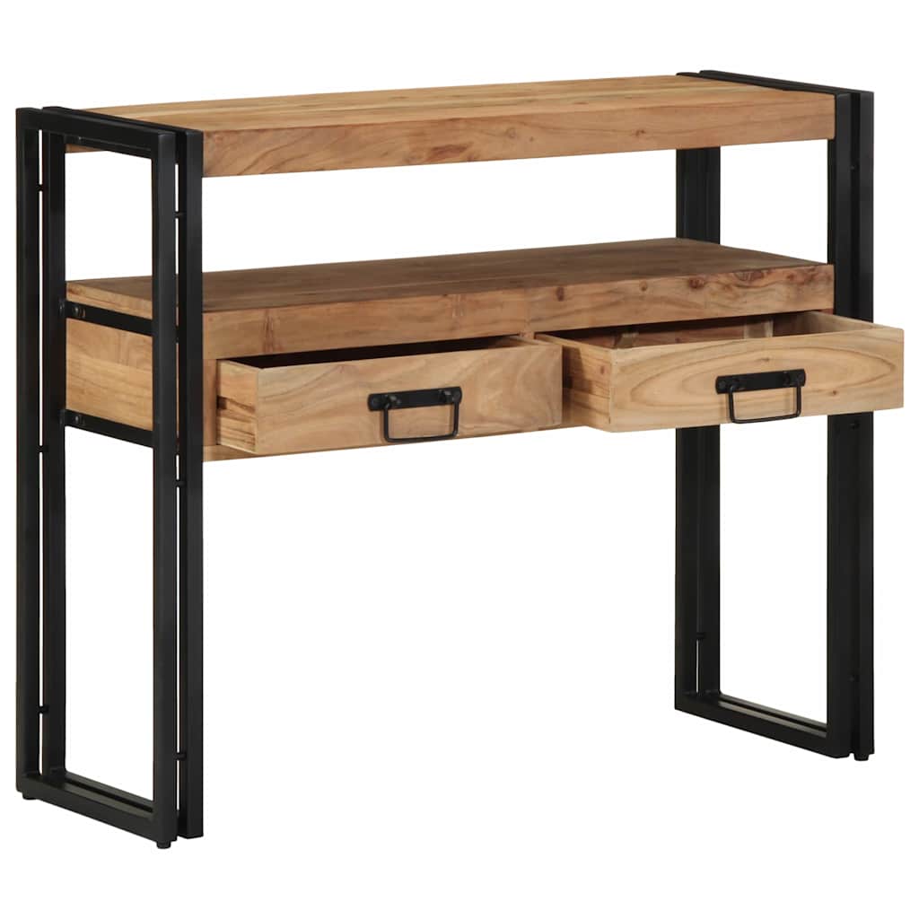 Konsollbord med skuff Brun 90 x 33 x 75 cm Solid akasietre