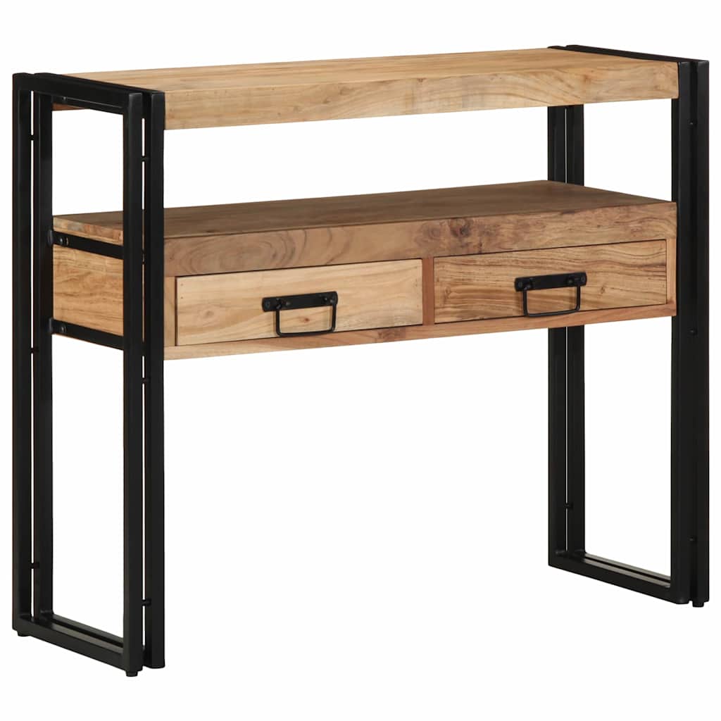 Konsollbord med skuff Brun 90 x 33 x 75 cm Solid akasietre