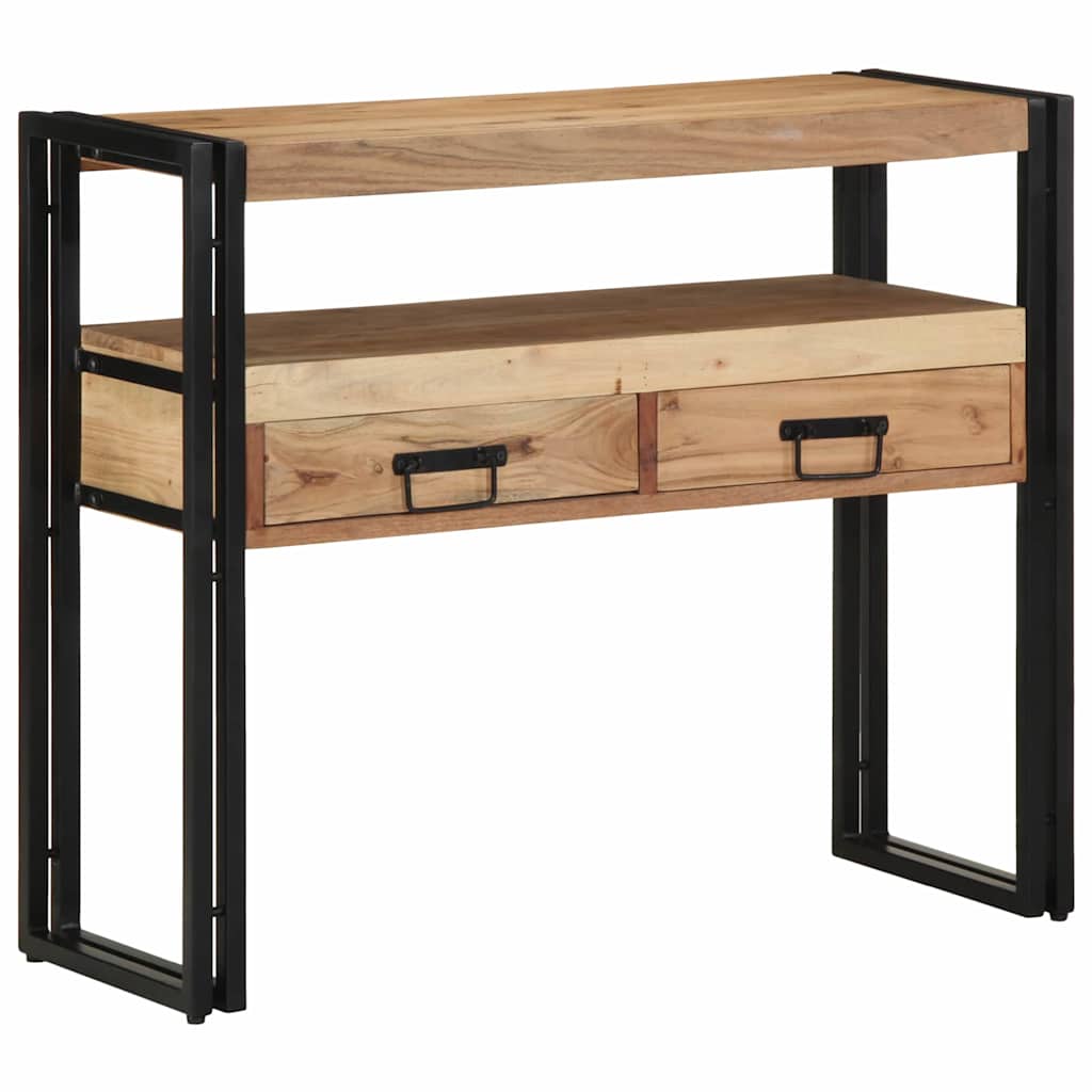 Konsollbord med skuff Brun 90 x 33 x 75 cm Solid akasietre