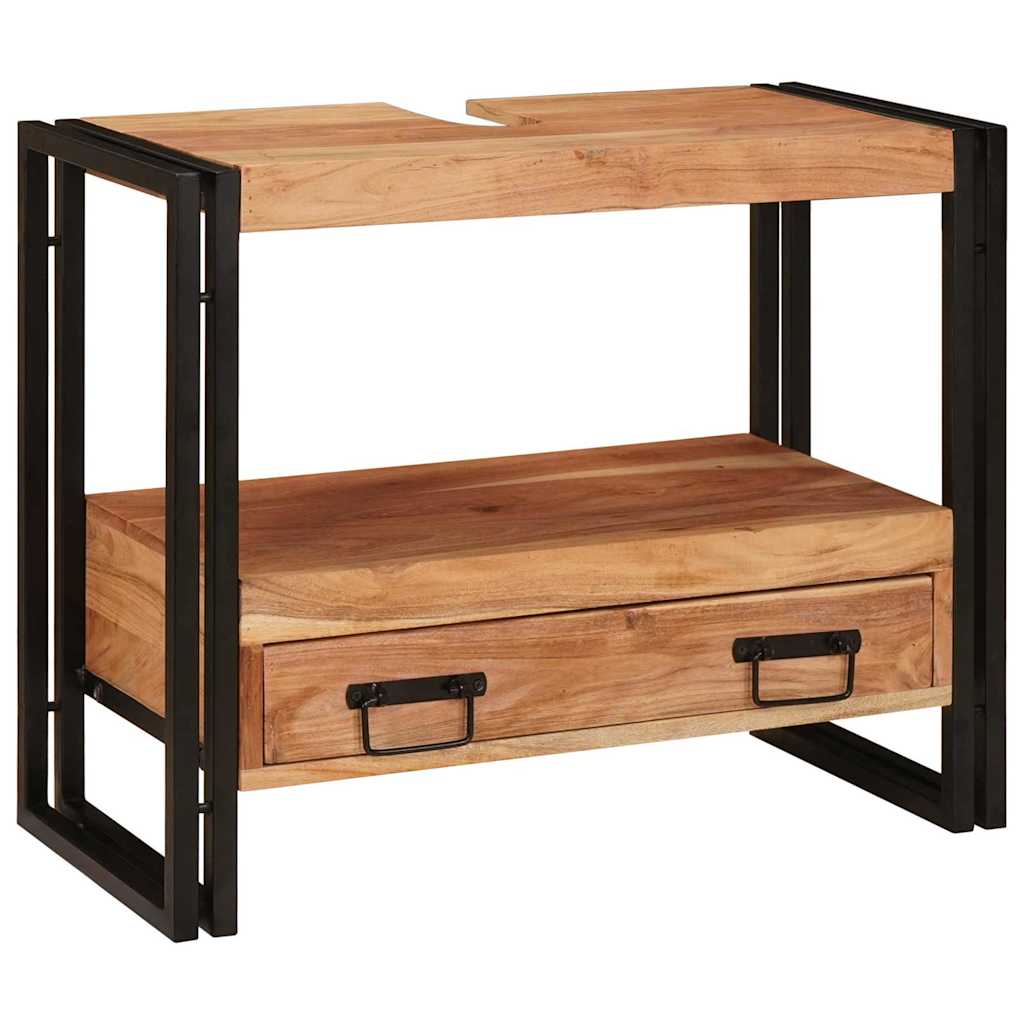 Sminkeskap med skuff Brun 71 x 33 x 58 cm Solid akasietre