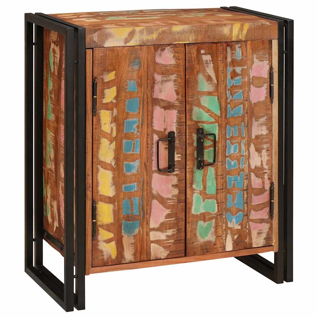 Nattbordskap Flerfarget 66 x 35 x 76 cm gjenvunnet heltre