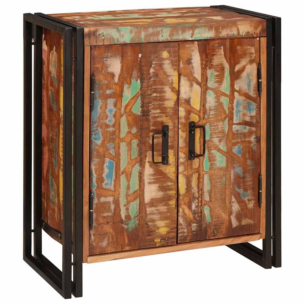 Nattbordskap Flerfarget 66 x 35 x 76 cm gjenvunnet heltre