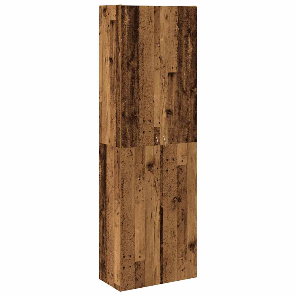 Highboard gammelt tre 60x32x190 cm konstruert tre