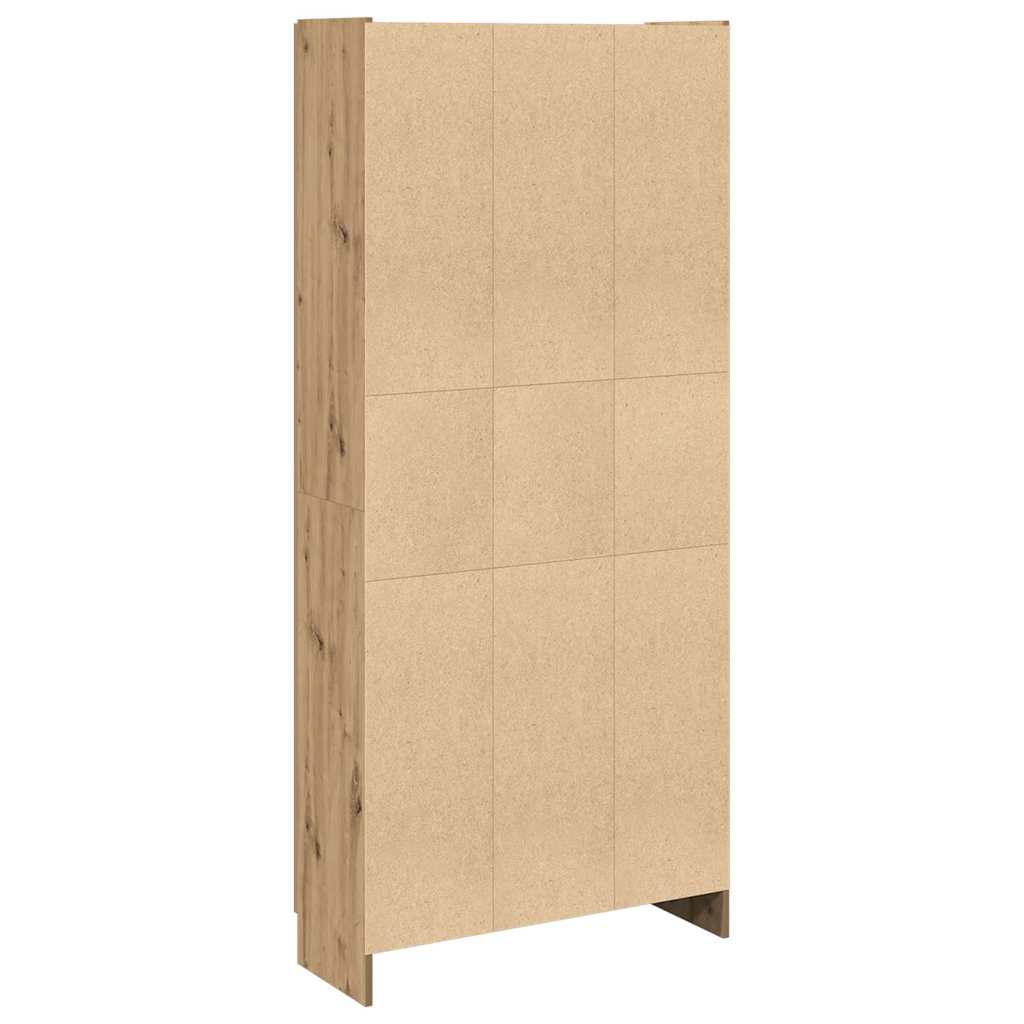 Highboard artisan eik 82,5x30,5x185 cm konstruert tre