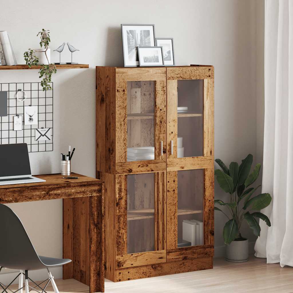 Highboard gammelt tre 82,5x30,5x150 cm konstruert tre