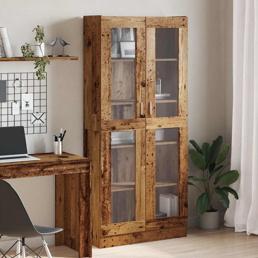 Highboard gammelt tre 82,5x30,5x185 cm konstruert tre