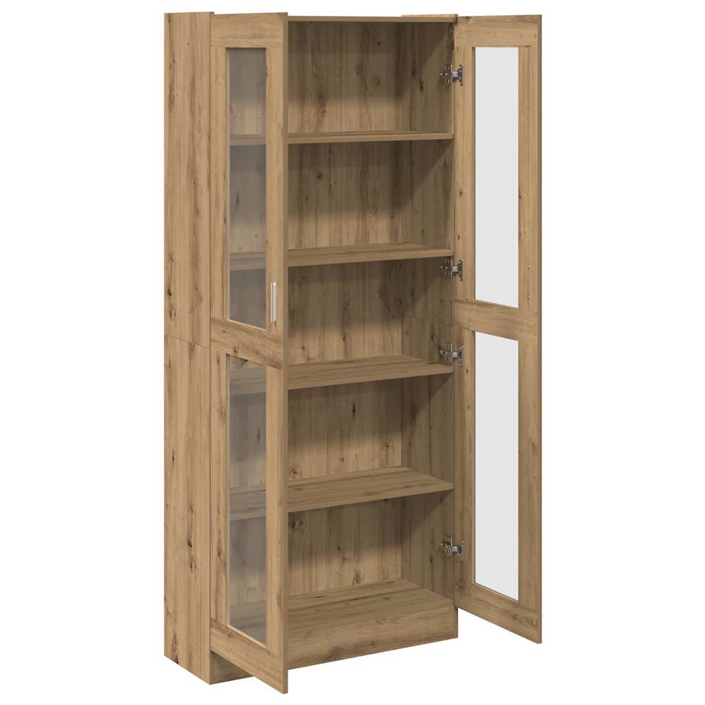 Highboard artisan eik 82,5x30,5x185 cm konstruert tre