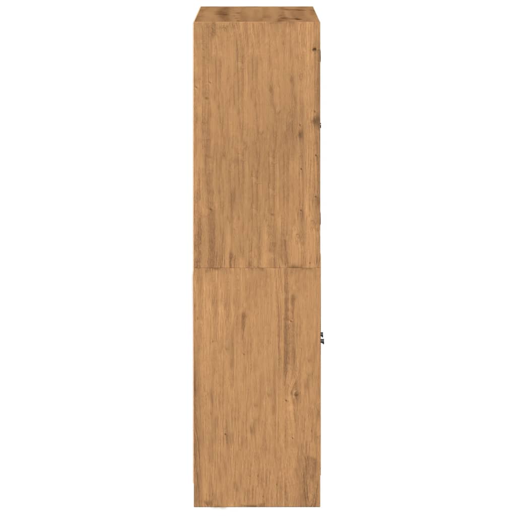 Highboard med dører artisan eik 68x37x142 cm konstruert tre