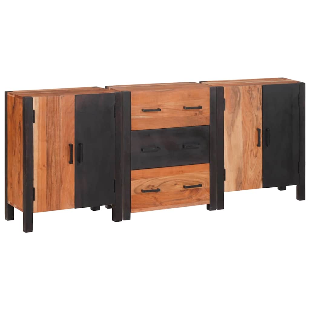 Serviesskap 3 pcs Brun 55 x 30 x 75 cm Solid akasietre