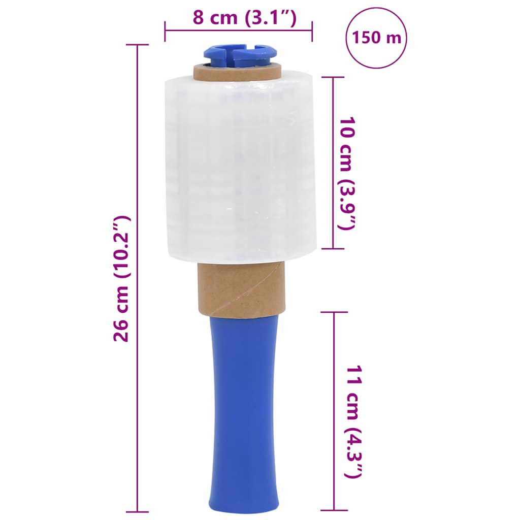 stretch Films 50 stk transparent 23 µm 10 cm x 150 m
