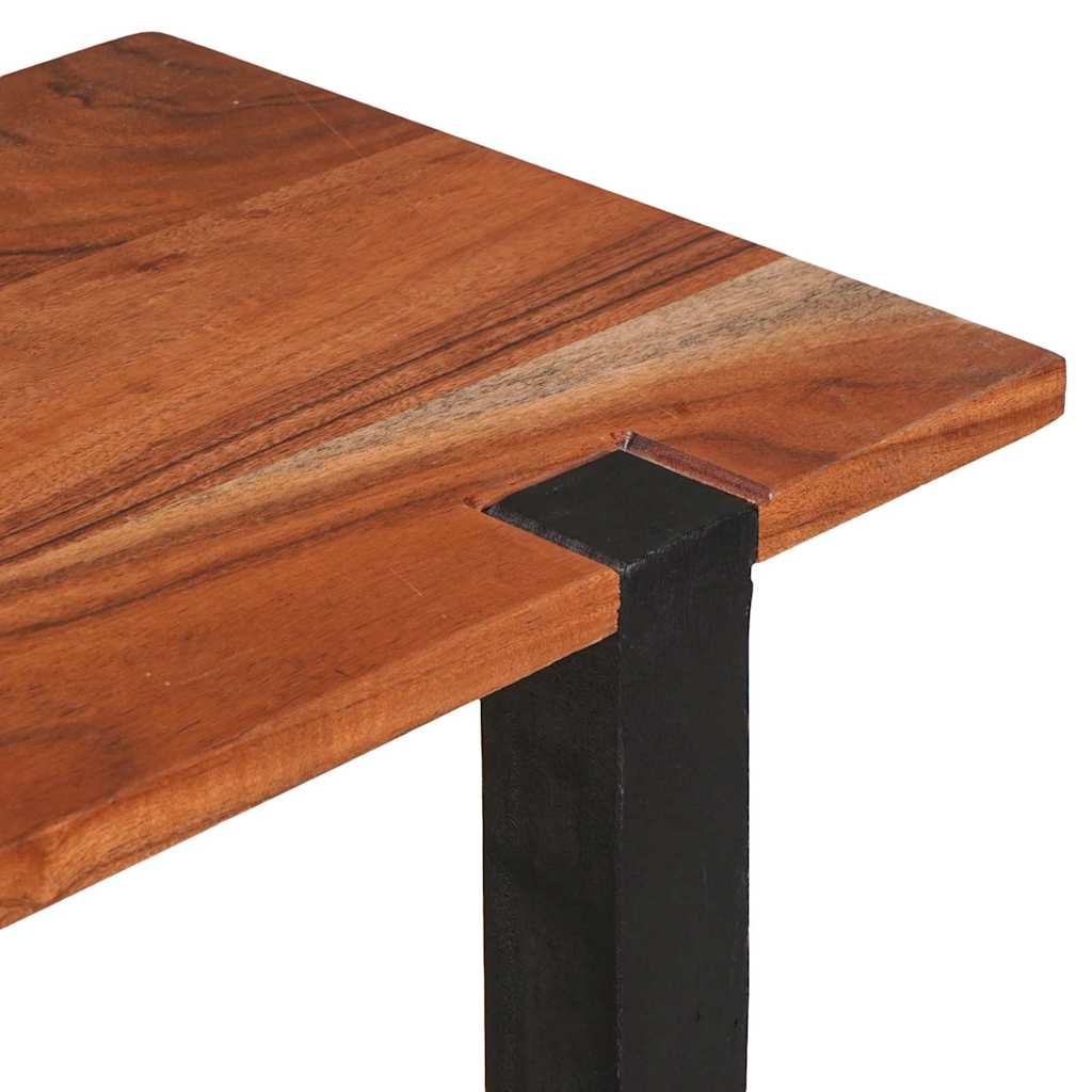 Konsollbord med hylle Brun og svart 110 x 30 x 75 cm