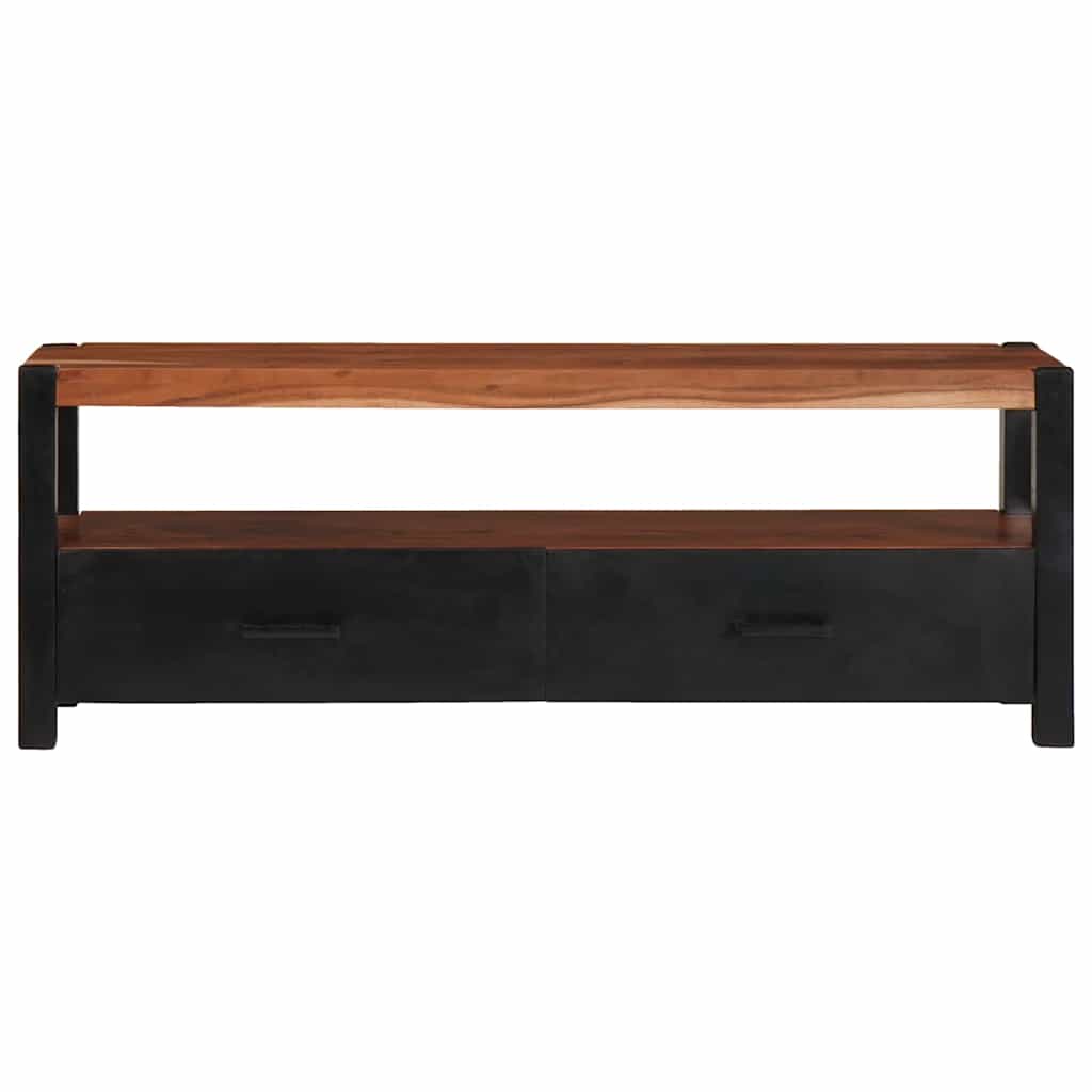 Medieskap med skuff Brun 110 x 30 x 40 cm Solid akasietre