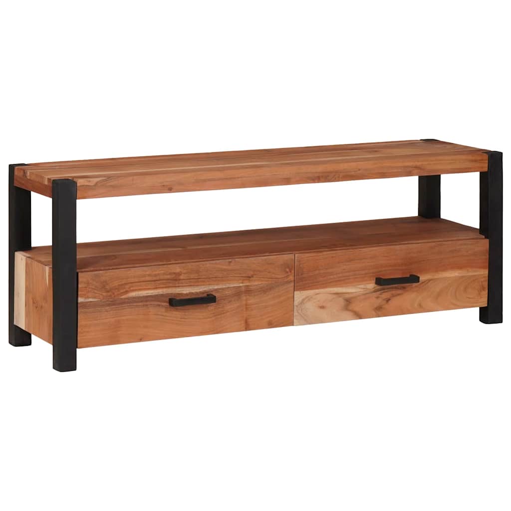 TV-skap med skuff med hylle Brun 110 x 30 x 40 cm heltre akasie