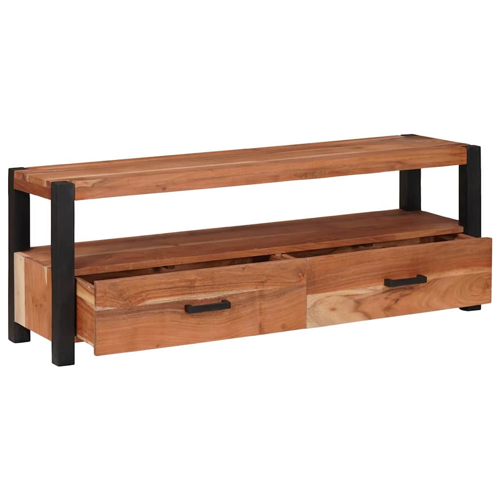 TV-skap med skuff med hylle Brun 110 x 30 x 40 cm heltre akasie