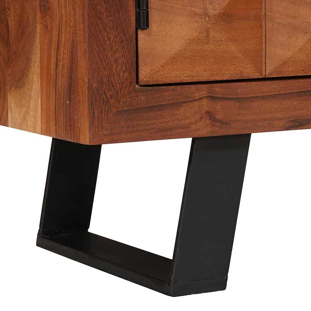 TV-skap med hylle honningbrun 112 x 30 x 48 cm heltre akasie