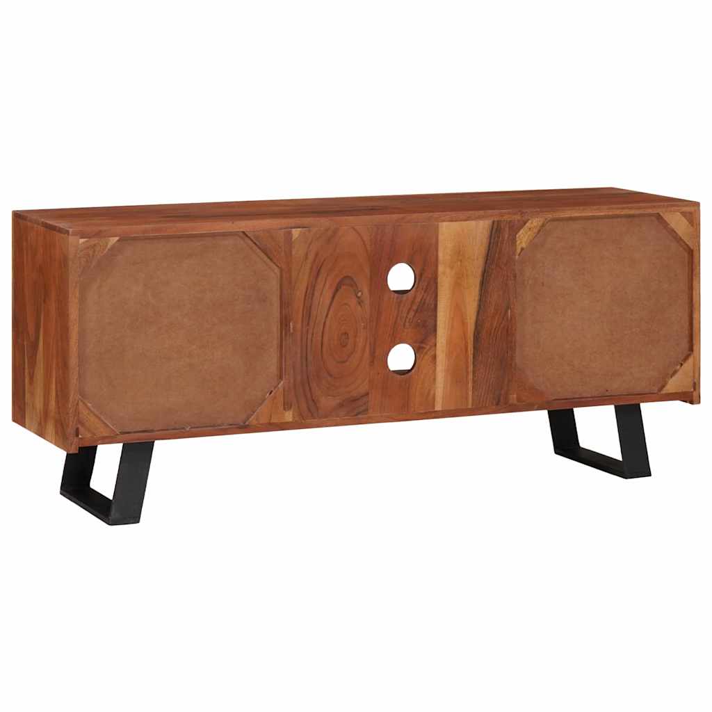 TV-skap med hylle honningbrun 112 x 30 x 48 cm heltre akasie